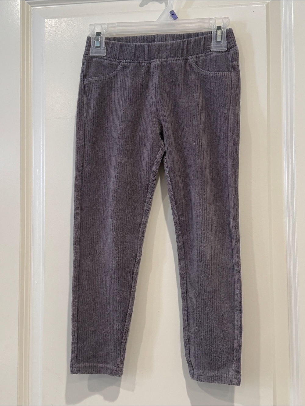 Hanna Andersson Gray Corduroy Leggings Pants Size 4T (110) Girls Toddler Kids